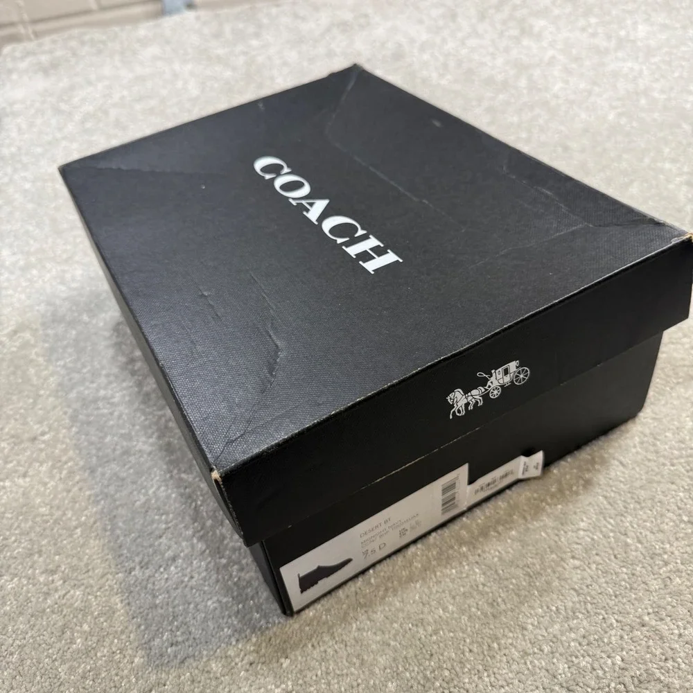 Coach Desert Midnight Navy Suede Chukka Boots NIB Mens 7.5D Preppy‎ Classic